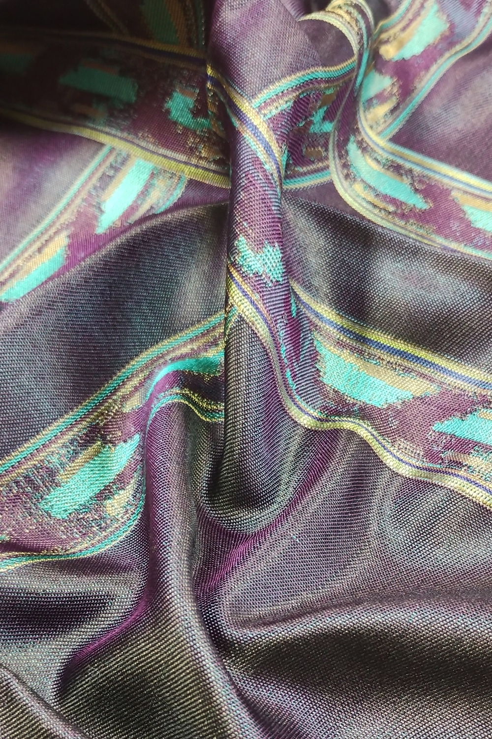 Sjal i 100% silke, 70 cm
